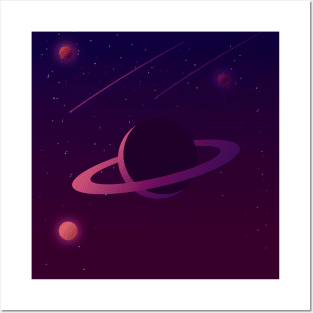 Saturn in the Milk Way I Science Space Universe Posters and Art